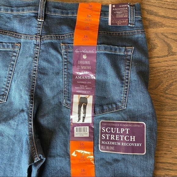 NWT Gloria Vanderbilt Amanda classic fit 16short - Picture 3 of 8